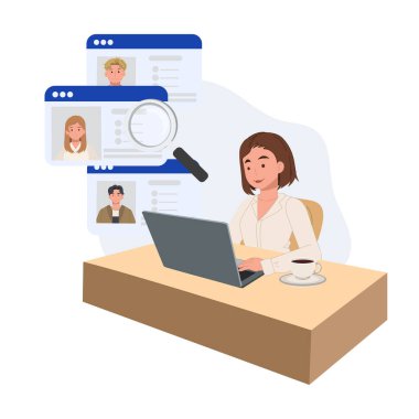 İnsan Kaynakları Profesyonel Büyüteç Kullanımı İş Başvurusu Taraması ve Aday Denetimi