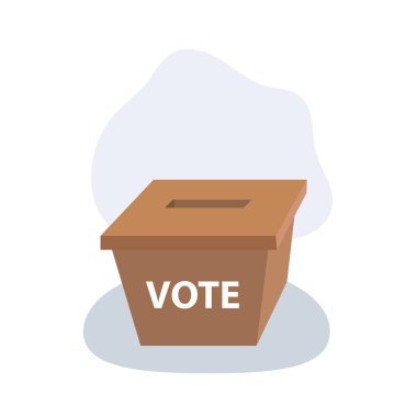 Voting Ballot Box for Election Day in Polling Station clipart