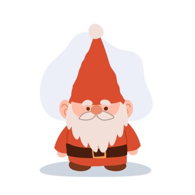 Çekici bir Noel cücesi çizimi. Noel için Tatil Çizgi Filmi Cücesi