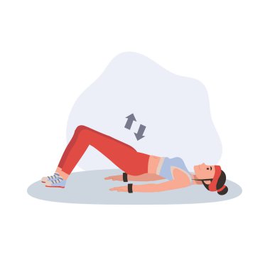 Spor yapan kadın kas esnekliği, yoga ve pilates egzersizleri yapıyor.