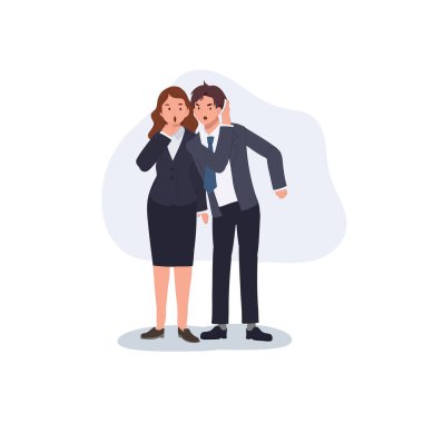 Ofis dedikodusu. Bir grup ofis çalışanı dedikodu yapıyor.