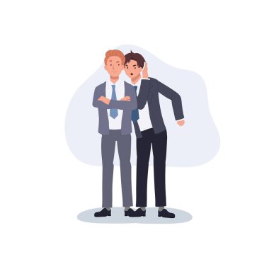 Ofis dedikodusu. Bir grup ofis çalışanı dedikodu yapıyor.