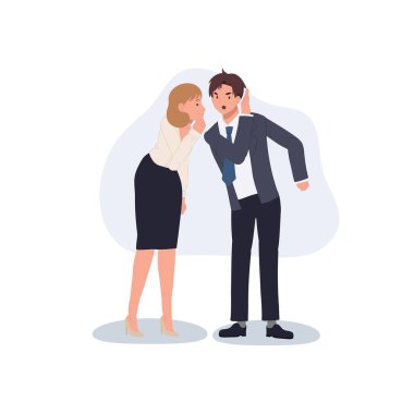 Ofis dedikodusu. Bir grup ofis çalışanı dedikodu yapıyor.