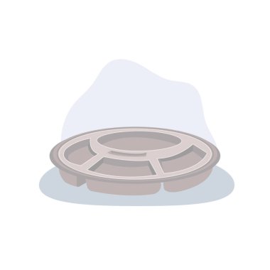 boş paslanmaz çelik yemek tepsisi çizgi film tarzı yemek tepsisi okul kafeteryası için