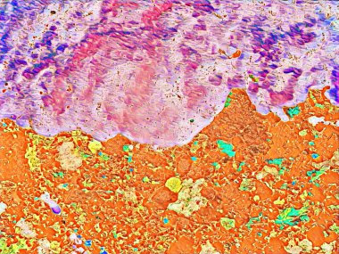 Dijital soyut arkaplan. Renkli desen. Dijital çizim. Poster, broşür, el ilanı ve kart için yaratıcı grafik tasarımı. Eşsiz duvar kâğıdı. Ağ, kumaş ve not defteri kapağı için arkaplan.