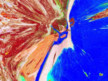 Dijital soyut arkaplan. Renkli desen. Dijital çizim. Poster, broşür, el ilanı ve kart için yaratıcı grafik tasarımı. Eşsiz duvar kâğıdı. Ağ, kumaş ve not defteri kapağı için arkaplan.