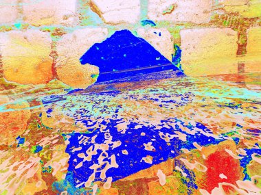 Dijital soyut arkaplan. Renkli desen. Dijital çizim. Poster, broşür, el ilanı ve kart için yaratıcı grafik tasarımı. Eşsiz duvar kâğıdı. Ağ, kumaş ve not defteri kapağı için arkaplan.