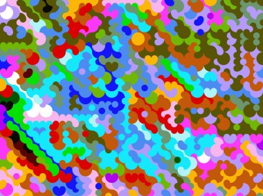 Dijital soyut arkaplan. Renkli desen. Dijital çizim. Poster, broşür, el ilanı ve kart için yaratıcı grafik tasarımı. Eşsiz duvar kâğıdı. Ağ, kumaş ve not defteri kapağı için arkaplan.