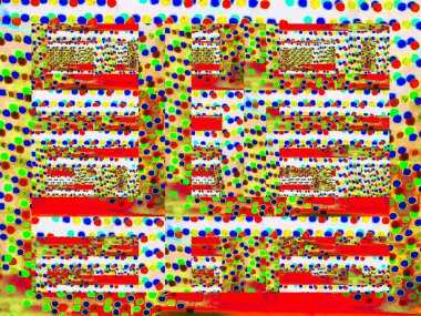 Dijital soyut arkaplan. Renkli desen. Dijital çizim. Poster, broşür, el ilanı ve kart için yaratıcı grafik tasarımı. Eşsiz duvar kâğıdı. Ağ, kumaş ve not defteri kapağı için arkaplan.