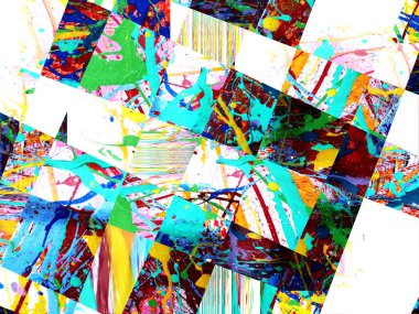 Dijital soyut arkaplan. Renkli desen. Dijital çizim. Poster, broşür, el ilanı ve kart için yaratıcı grafik tasarımı. Eşsiz duvar kâğıdı. Ağ, kumaş ve not defteri kapağı için arkaplan.