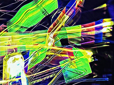 Dijital soyut arkaplan. Renkli desen. Dijital çizim. Poster, broşür, el ilanı ve kart için yaratıcı grafik tasarımı. Eşsiz duvar kâğıdı. Ağ, kumaş ve not defteri kapağı için arkaplan.