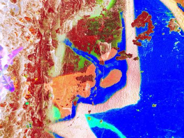 Dijital soyut arkaplan. Renkli desen. Dijital çizim. Poster, broşür, el ilanı ve kart için yaratıcı grafik tasarımı. Eşsiz duvar kâğıdı. Ağ, kumaş ve not defteri kapağı için arkaplan.