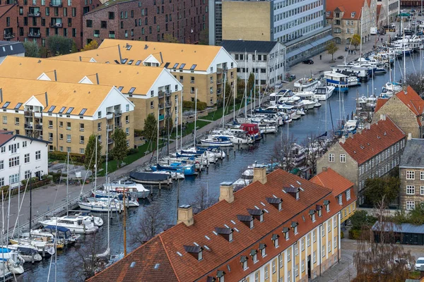 Copenhague Dinamarca Veleros Histórico Canal Christianshavn — Foto de Stock