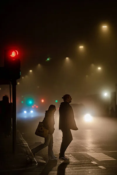 Копенгаген Дания Пешеходы Ночью Tietgensgade Центре Города — стоковое фото