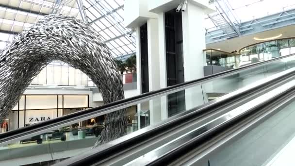 Copenhagen Danimarca Interno Del Copenhagen Mall Fisketorvet — Video Stock