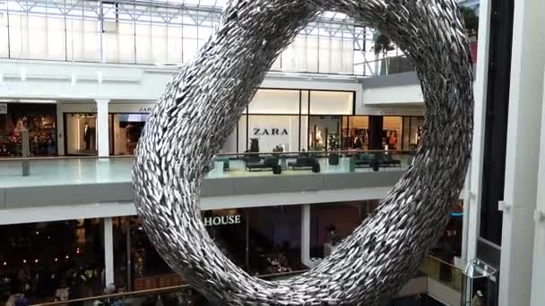 Kopenhagen Denemarken Het Interieur Van Copenhagen Mall Fisketorvet — Stockvideo