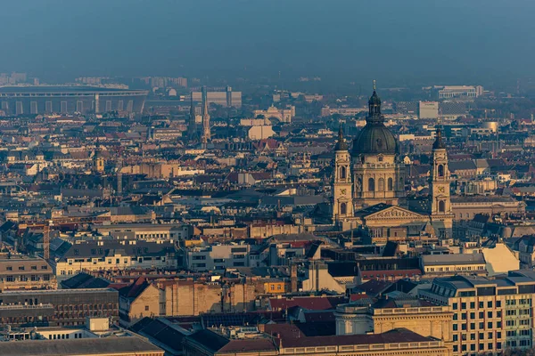 Boedapest Hongarije Uitzicht Stad Vanaf Matthias Kerk — Stockfoto