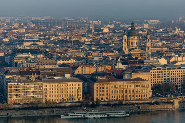 Budapest Ungern Stadsutsikt Från Matthias Kyrka Eller — Stockfoto