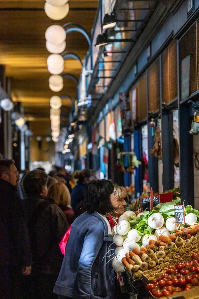 Budapeszt Węgry Stoisko Warzywne Central Market Hall — Zdjęcie stockowe