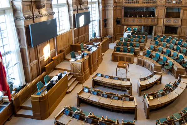Copenhague Dinamarca Interior Del Edificio Del Parlamento Danés Folketinget Palacio — Foto de Stock