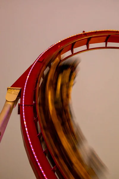 Copenhague Danemark Swooshing Rollercoaster Tivoli Gardens — Photo