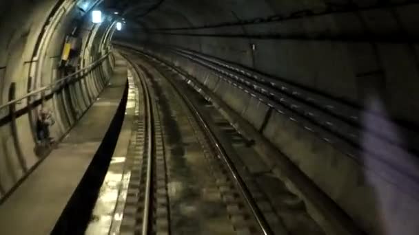 Kopenhagen Dänemark Ein Tunnel Fahrerlosen Bahn System — Stockvideo