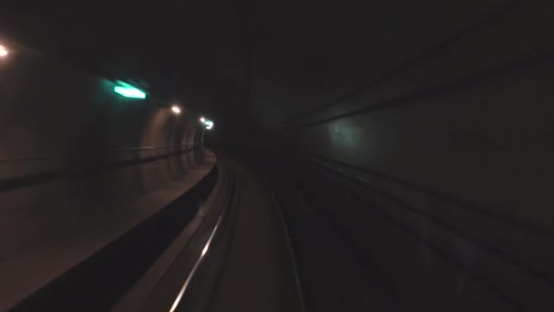 Copenhagen Denmark Driverless Metro Train Rolls Tunnels Copenhagen Metro System — 비디오