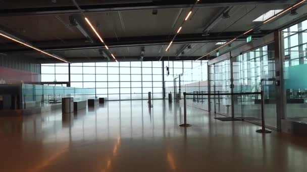 Copenhagen Denmark Interior Departure Terminal Kastrup Airport — Stok video