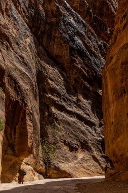 Petra, Ürdün İnsanlar Siq yolunda yürüyor