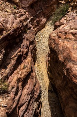 Petra, Ürdün Yukarıdan görünen kuru bir nehir yatağı.