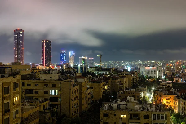 Amman Jordan Skyline City Night — Stock Photo, Image