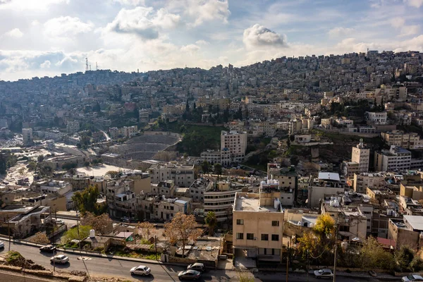 Amman Jordanië Stad Skyline — Stockfoto