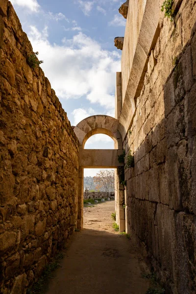 Amman Giordania Passaggio Arco Alla Cittadella Amman — Foto Stock