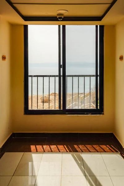 Мертве Море Йордан Вид Мертвого Моря Вікна Дивиться Бік Ісраеля — стокове фото