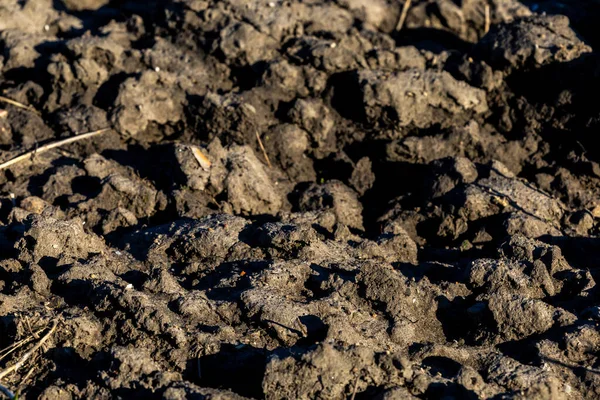 Copenhagen Denmark Fertile Dirt Farm Has Been Turned Ready Planting — Stock Photo, Image