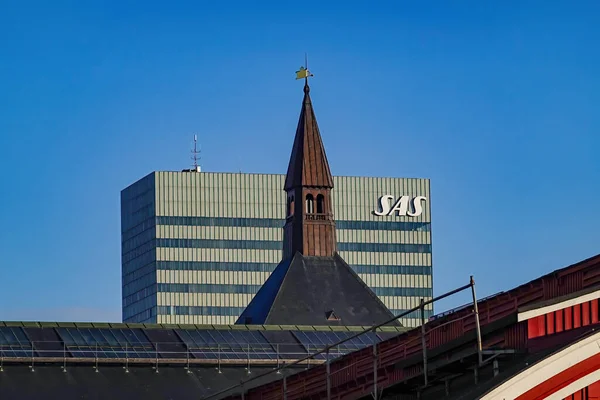 Kopenhag Danimarka Sas Otel Manzarası Merkez Stasyon Çatısı — Stok fotoğraf