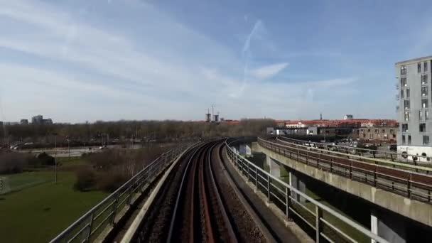 Copenhague Danemark Une Vue Par Fenêtre Depuis Métro Sans Conducteur — Video