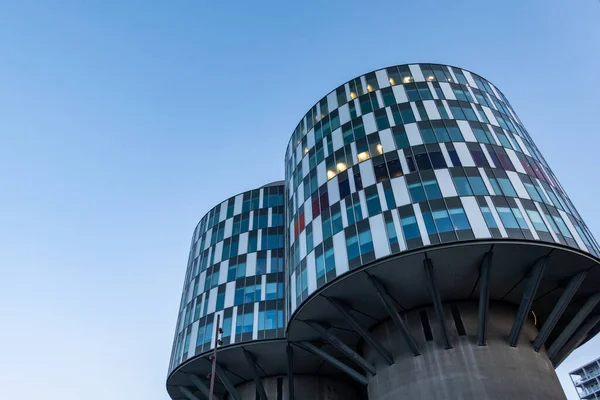 Koppenhága Dánia Portland Towers Épületei Nordhavn Kerületben Kora Reggel — Stock Fotó