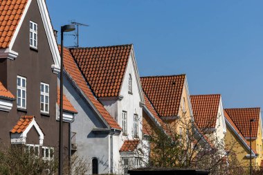 Kopenhag, Danimarka Brondby banliyösündeki konutlar.