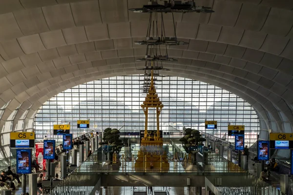 Μπανγκόκ Ταϊλάνδη Ένας Τερματικός Σταθμός Αναχώρησης Στο Διεθνές Αεροδρόμιο Bangkok — Φωτογραφία Αρχείου