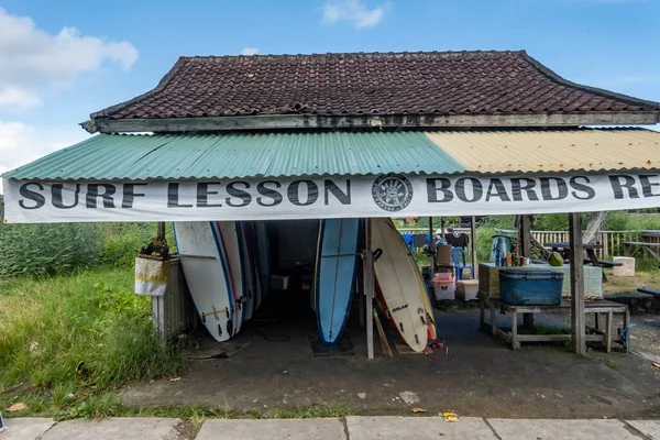 Canggu Bali Indonesien Ein Schild Über Einer Kleinen Hütte Strand — Stockfoto