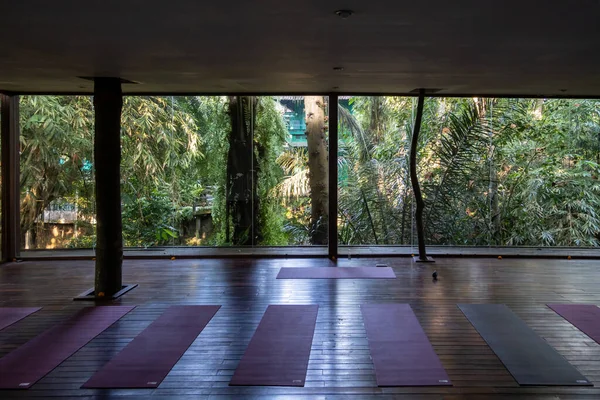 Ubud Bali Das Innere Einer Yoga Shala Einem Yogazentrum — Stockfoto