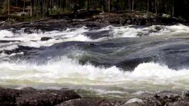 Vormfors, İsveç Beyaz su akıntıları Vindellven nehrinin 500 metre genişliğinde 9 metreden fazla düşer..