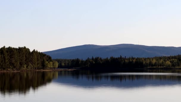 Sorsele Suécia Ainda Vindelalven River Início Manhã — Vídeo de Stock