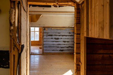 Skelleftea, İsveç Terk edilmiş bir binanın içi.