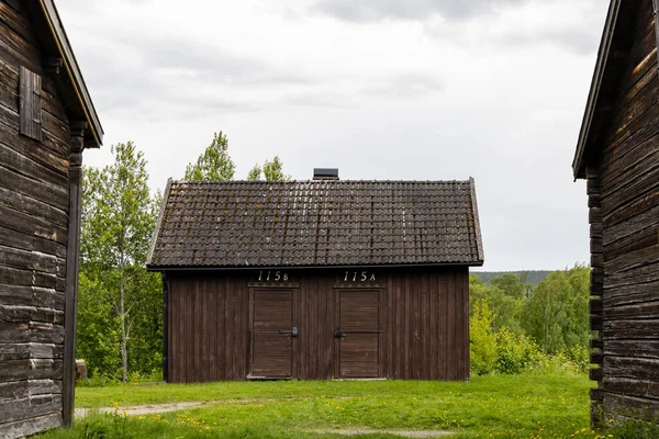Skelleftea Szwecja Drewniana Stodoła Historycznej Kulturalnej Dzielnicy Bonnstan — Zdjęcie stockowe