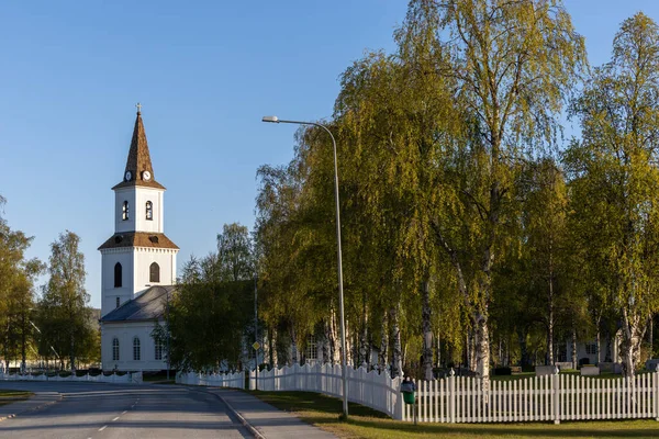 Soresel Suecia Iglesia Calle Principal Sorsele Diseñada Por Ludvig Hedin — Foto de Stock