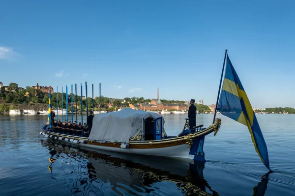 Estocolmo Suecia Junio 2023 Los Marines Suecos Practican Conducción Bote — Foto de Stock