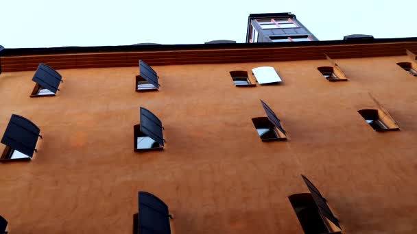 Stockholm Zweden Uitzicht Een Smalle Steeg Oude Binnenstad Gamla Stan — Stockvideo