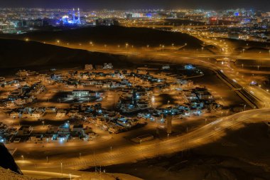 Muscat, Umman Çölde gece gökyüzü manzarası.